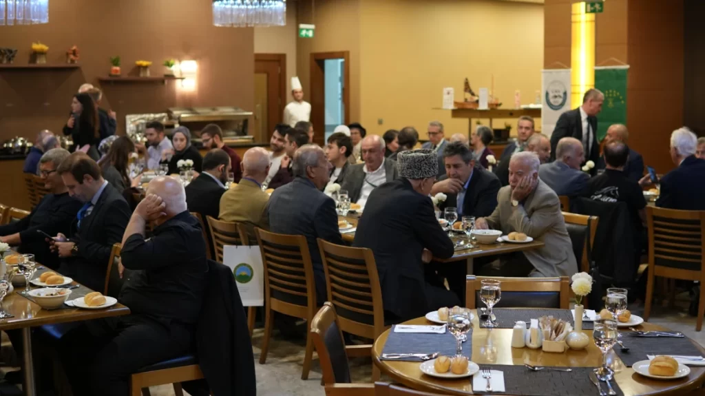 Participants of the International Circassian Conference at dinner